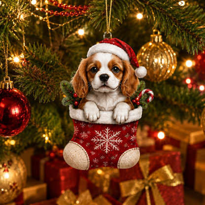 Dog Christmas Socks Spaniel