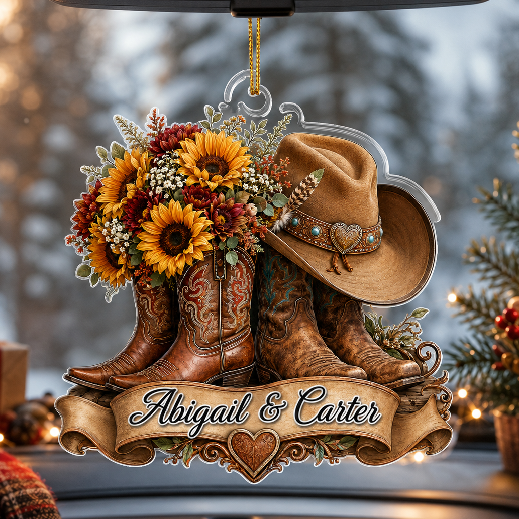Personalized Boots Cowboy Couple Acrylic