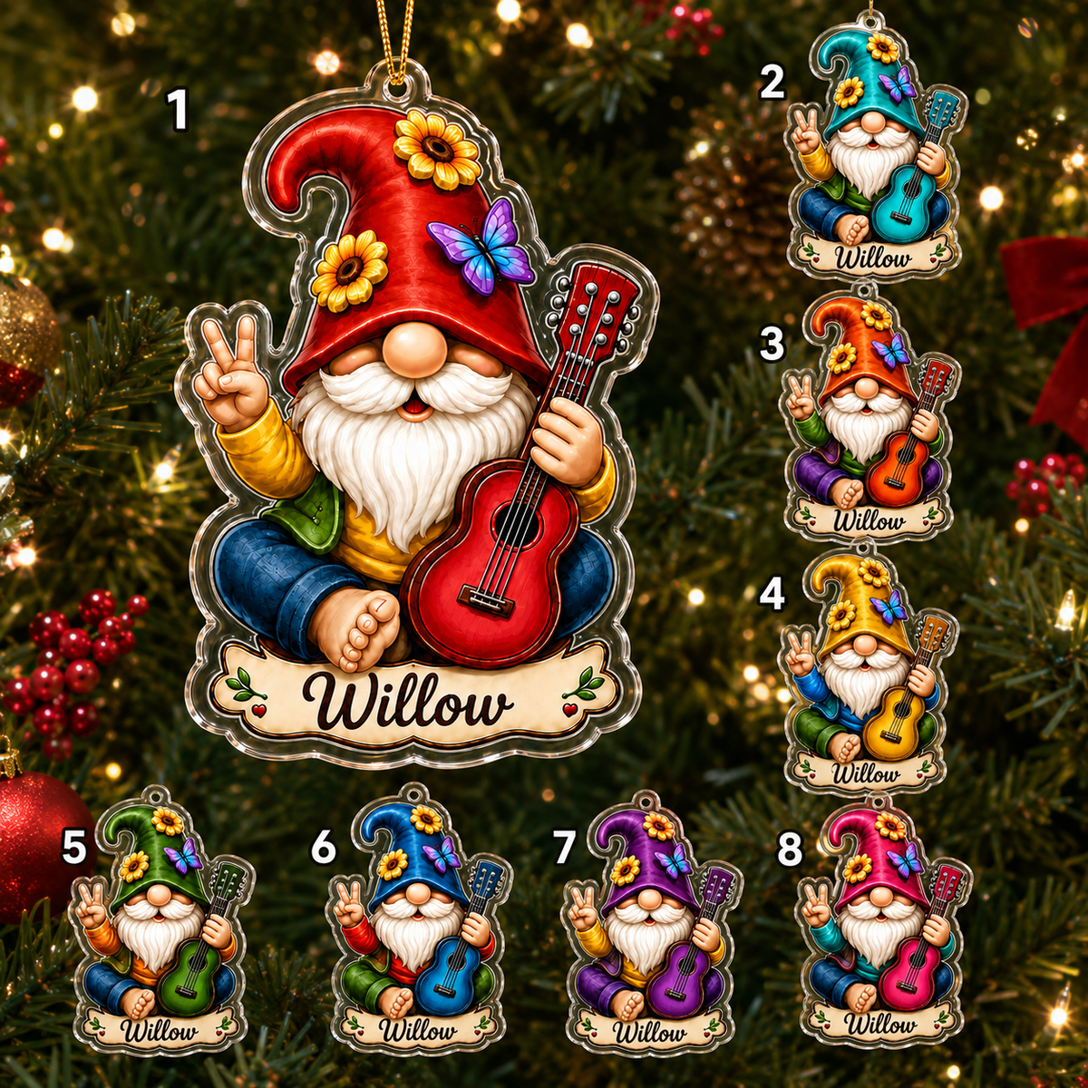 Guitar Custom Name Acrylic - Guitar Gnome
