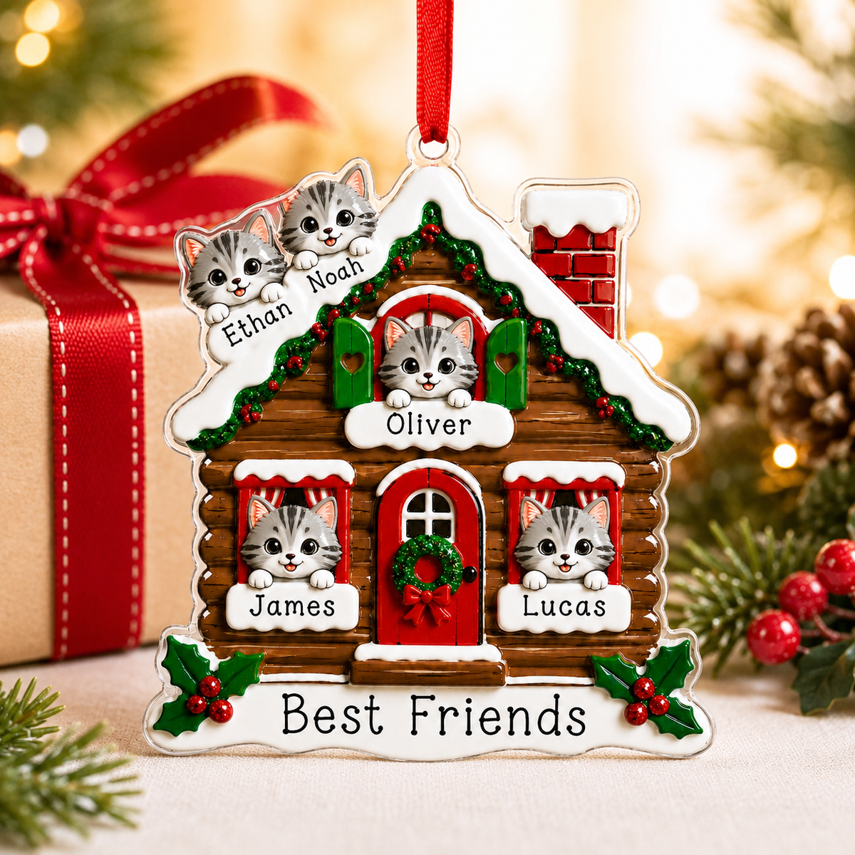 Christmas Animal House Cat