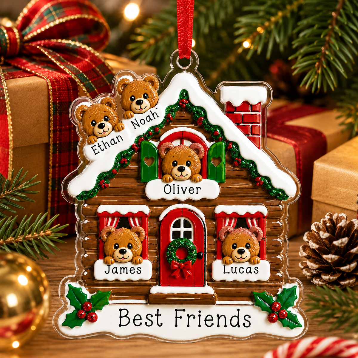 Christmas Animal House Bear