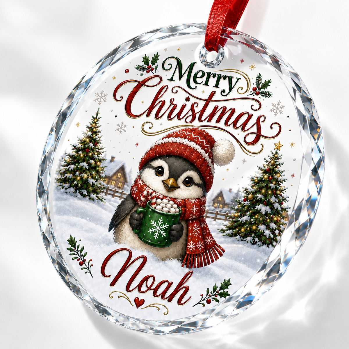 Christmas Glass Animal Bird