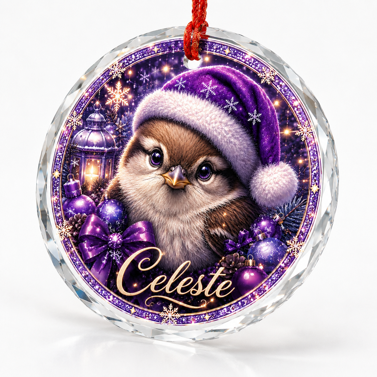 Purple Bird At Christmas Sparrow