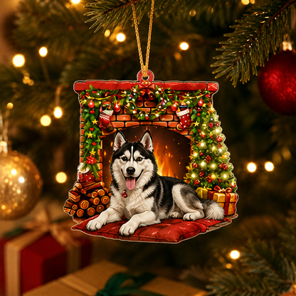 Dog Christmas Tree Siberian Husky