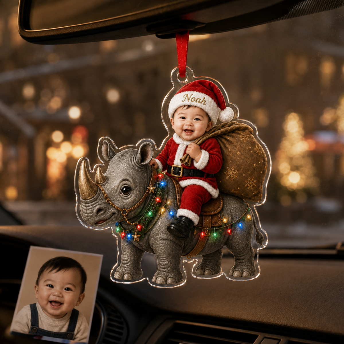 Custom Photo Baby Animal Rhinoceros