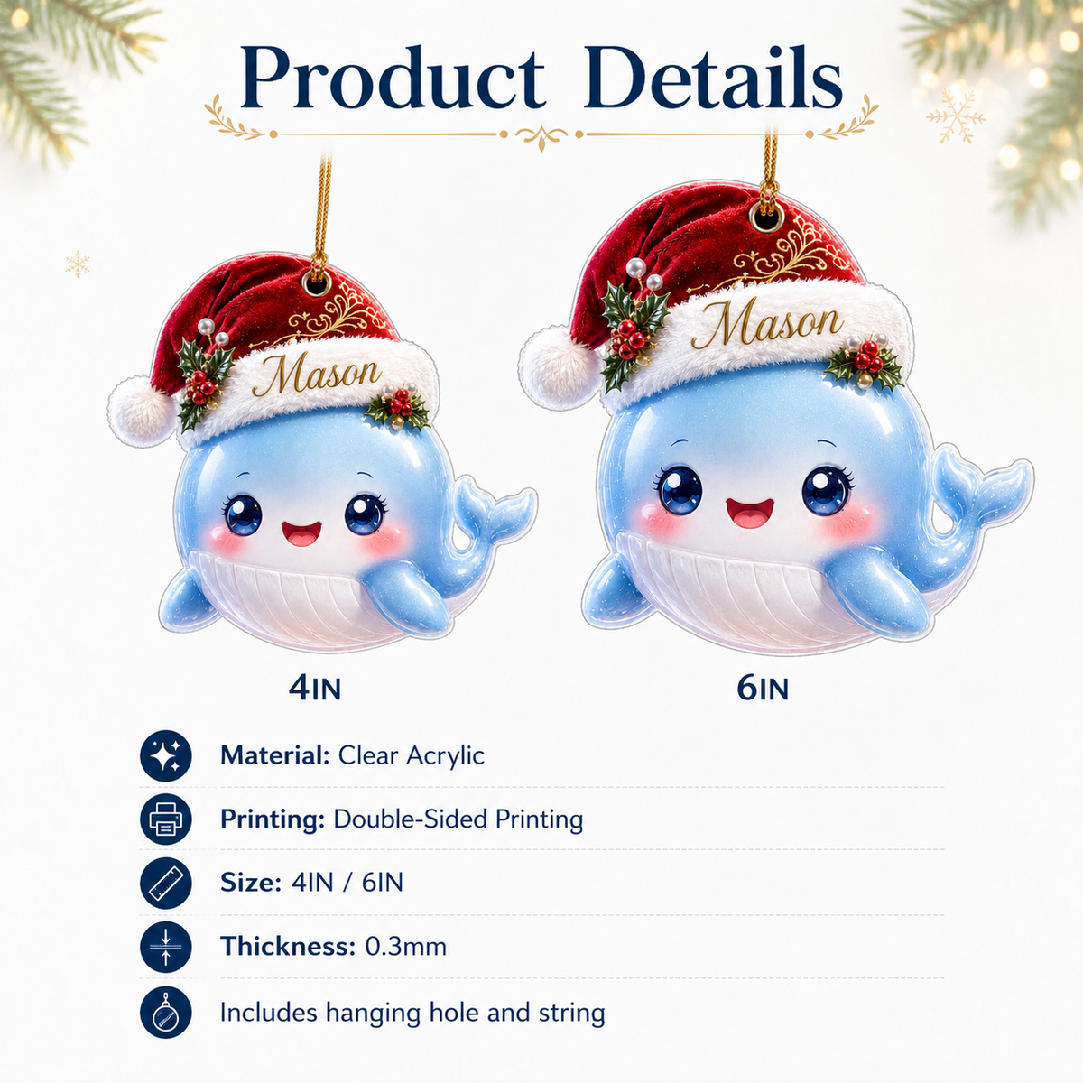 Animal With Santa Hat Whale
