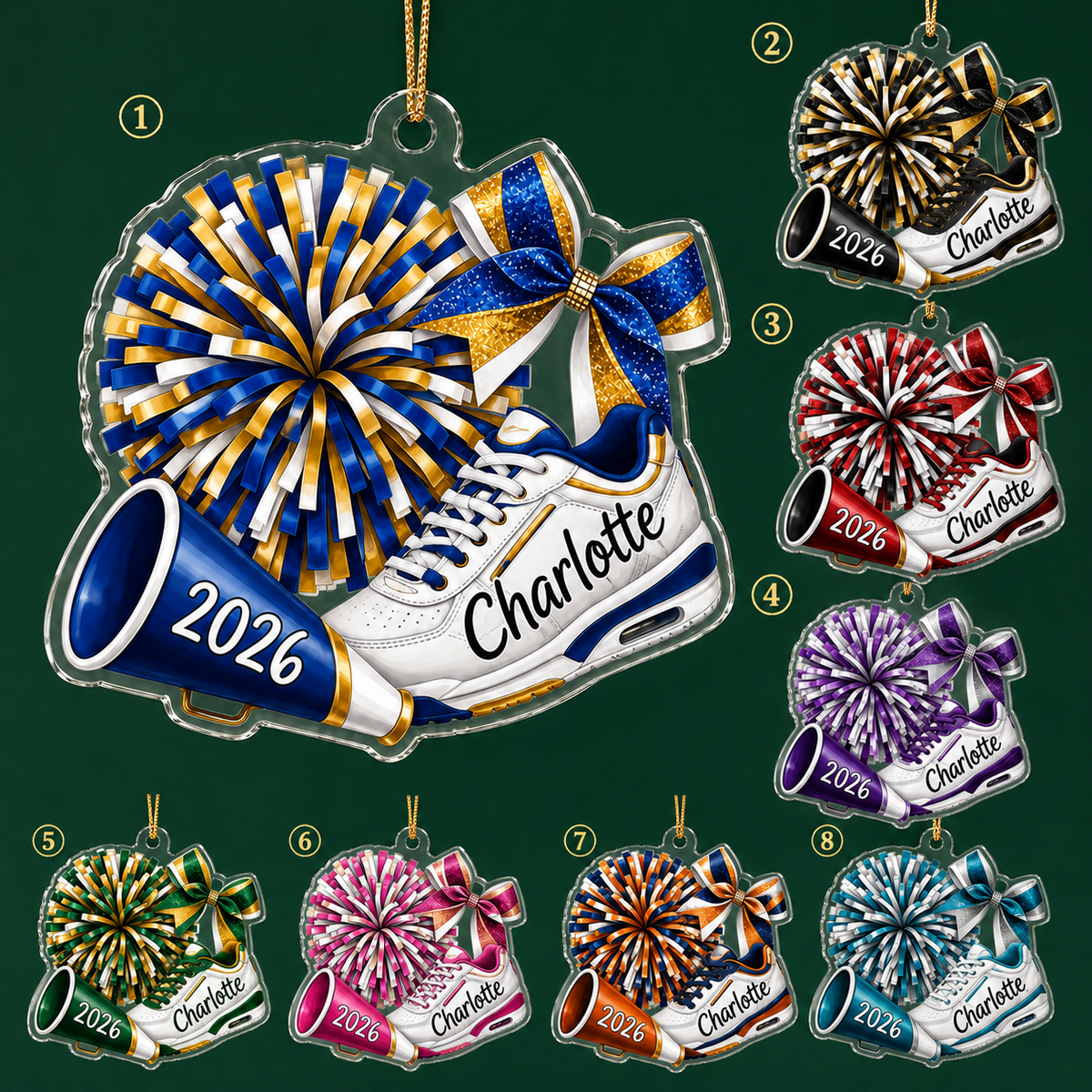 Cheerleading Color Acrylic Style 5