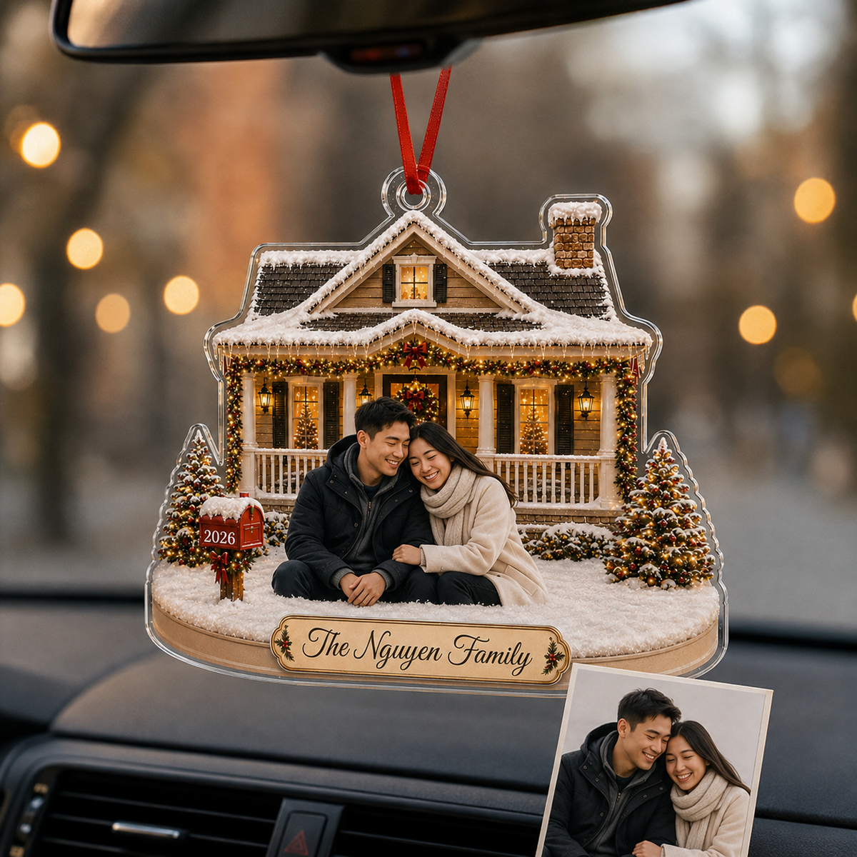 Family Photo Winter House