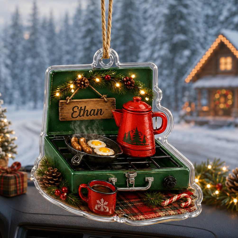 Camping Personalize Acrylic Christmas Breakfast