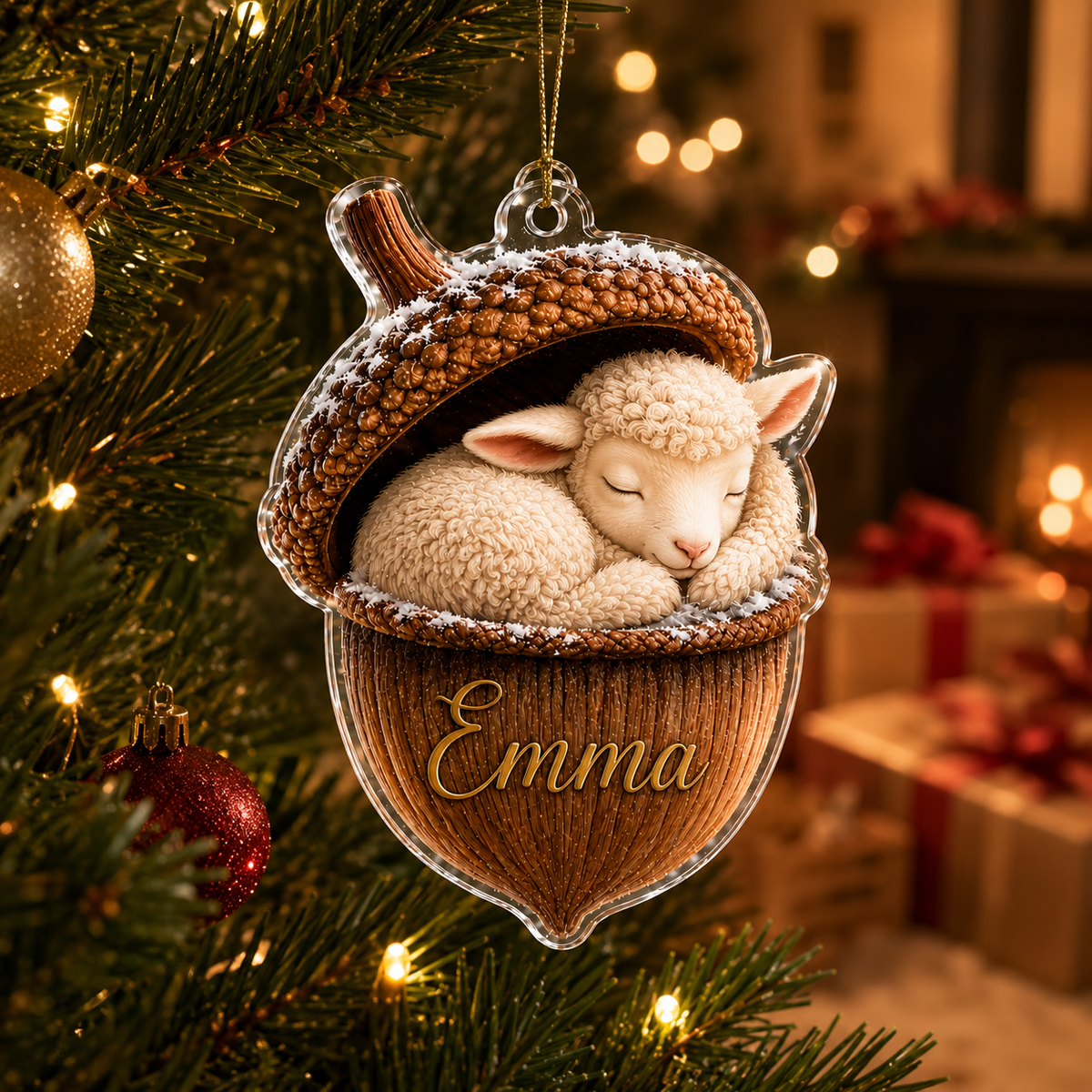 Animal Tree Decor Acrylic Lamb