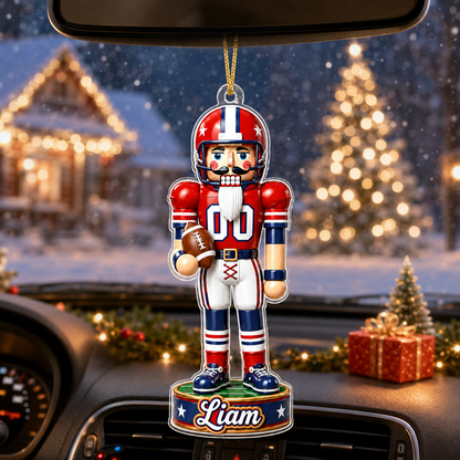 Sports Nutcracker American Football Acrylic