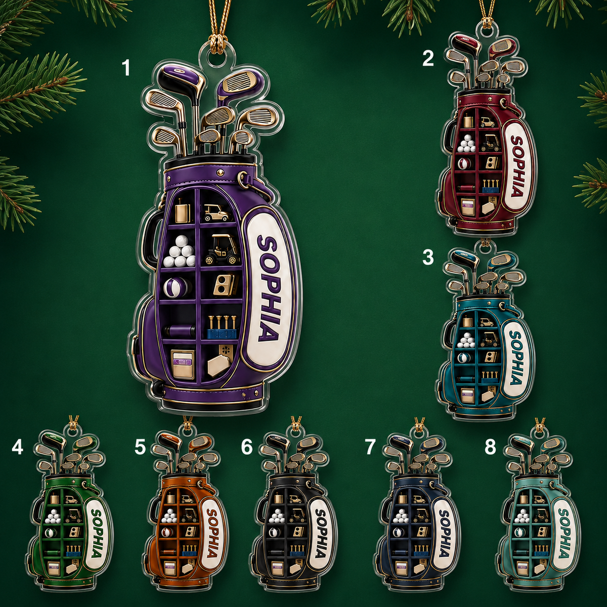 Golf Acrylic Style 4