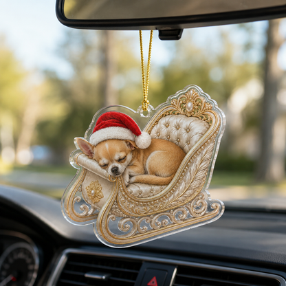 Dog Christmas Sleigh Chihuahua