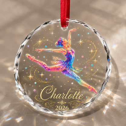Personalized Dancing Glass Colourful Ballerina