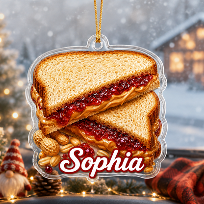 Breakfast Custom Name Peanut Butter and Jelly Sandwich Acrylic