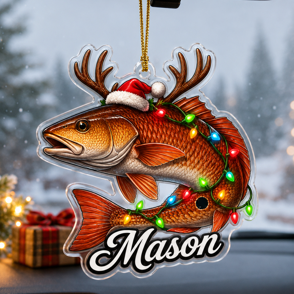 Fishing Christmas Redfish Acrylic