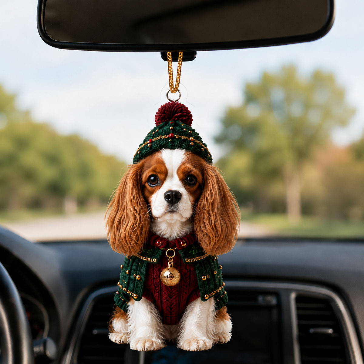 Dog Chrismast With Noel Sweater Spaniel