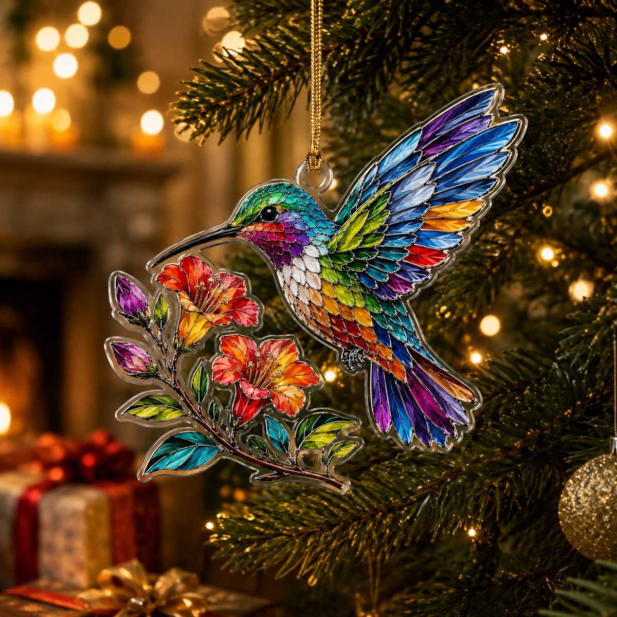 Bird With Flower Hummingbird