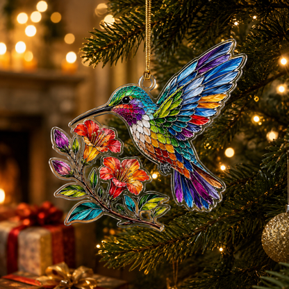 Bird With Flower Hummingbird