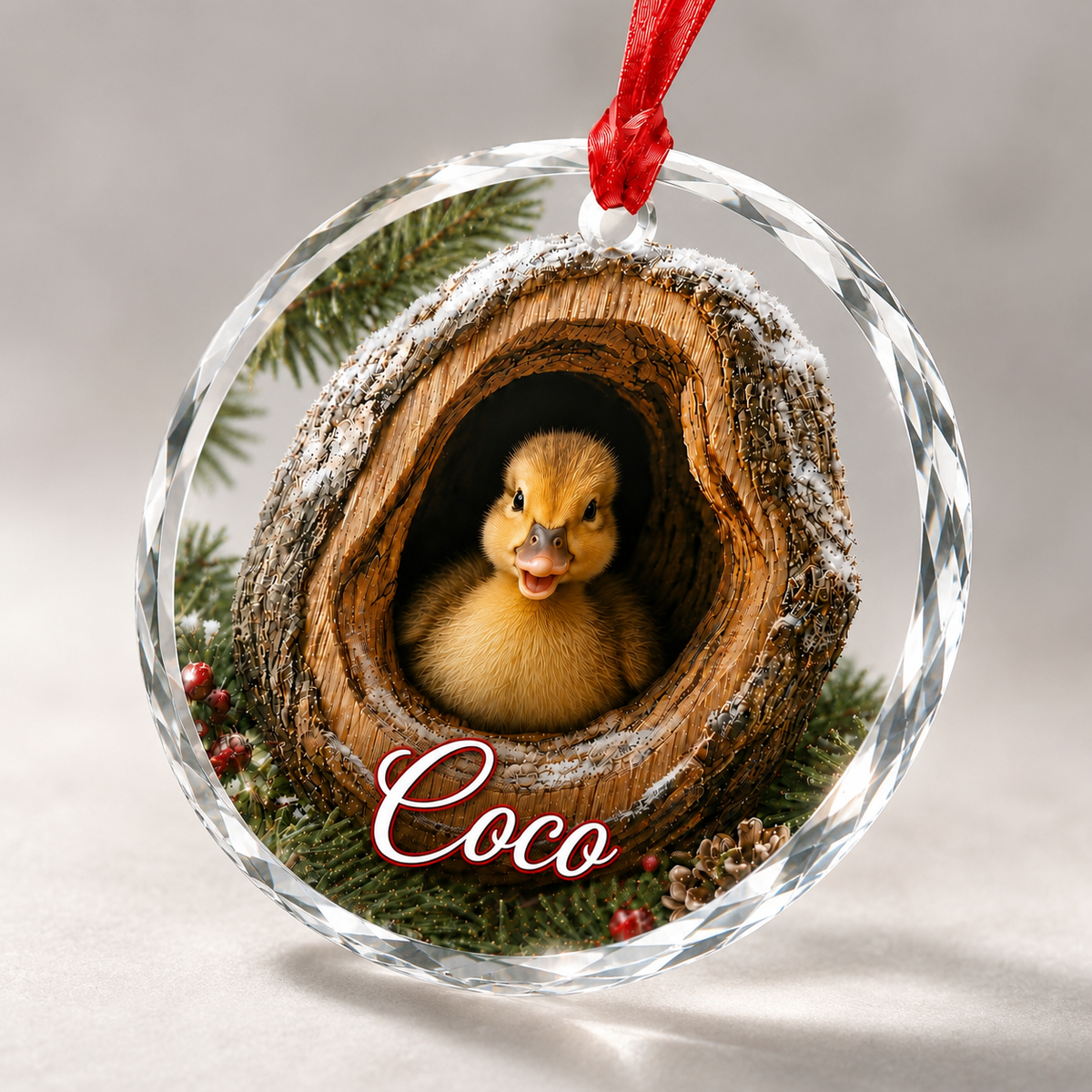 Glass ornament Animal Duck