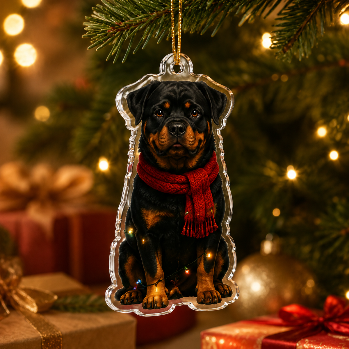 Dog Christmas Ledlight Rottweiler