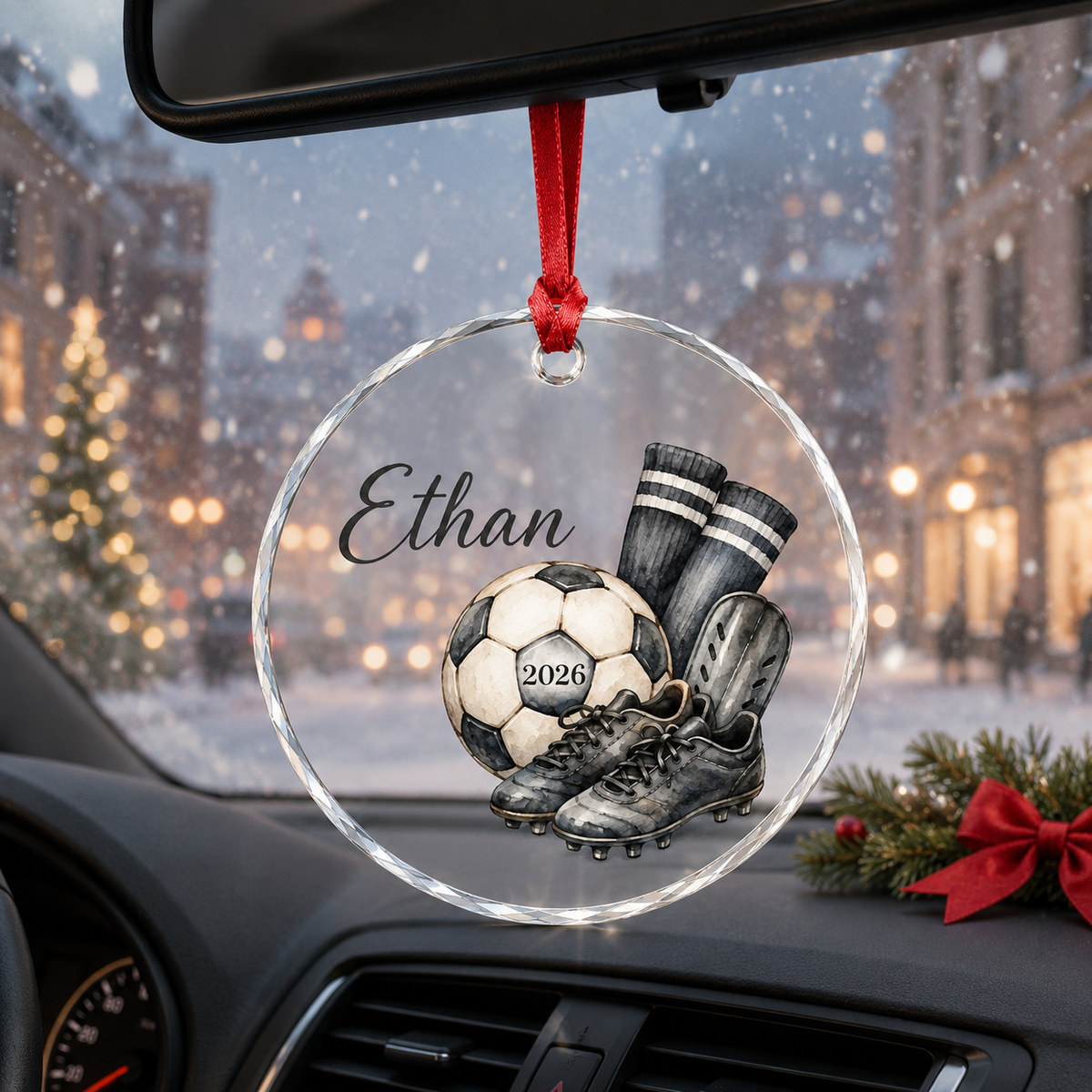 Sport Glass Ornament Soccer Gear