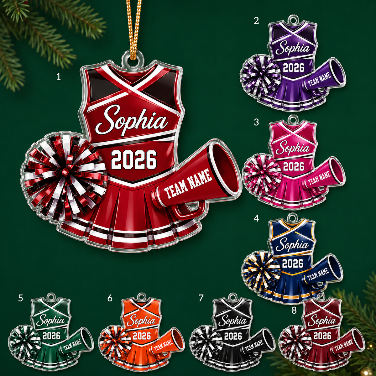 Cheerleading Color Acrylic Style 7