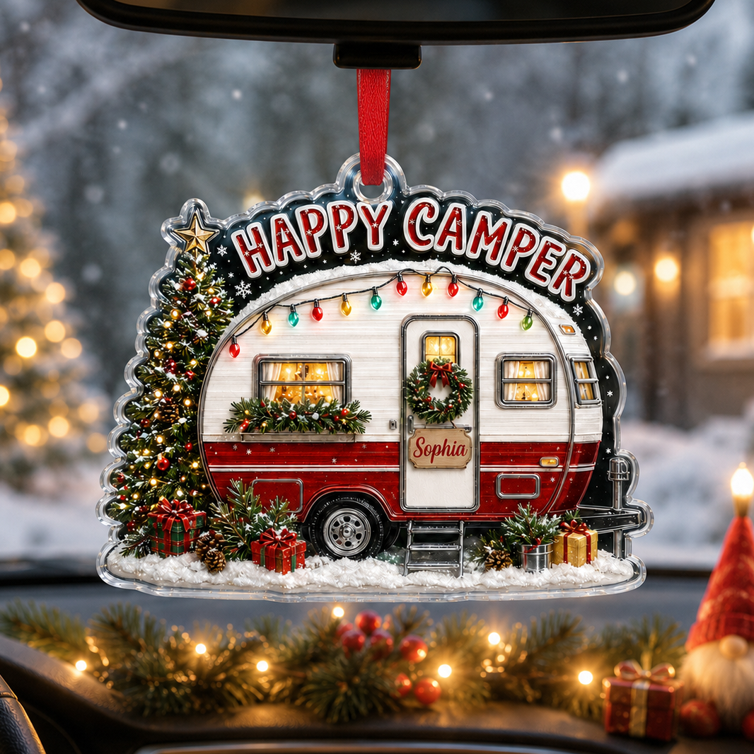 Camping Personalize Acrylic Happy Camper
