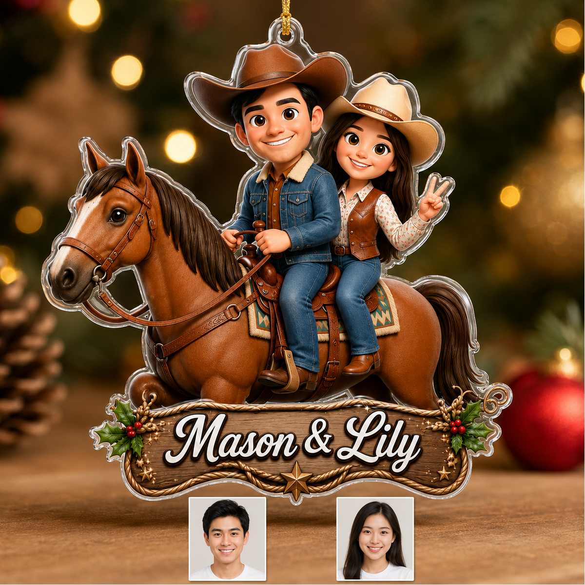 Personalized Boost Western Horse Couple Acrylic