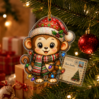 Animal With Christmas Led Monkey