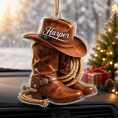 Personalized Boost Western Cowgirl Acrylic