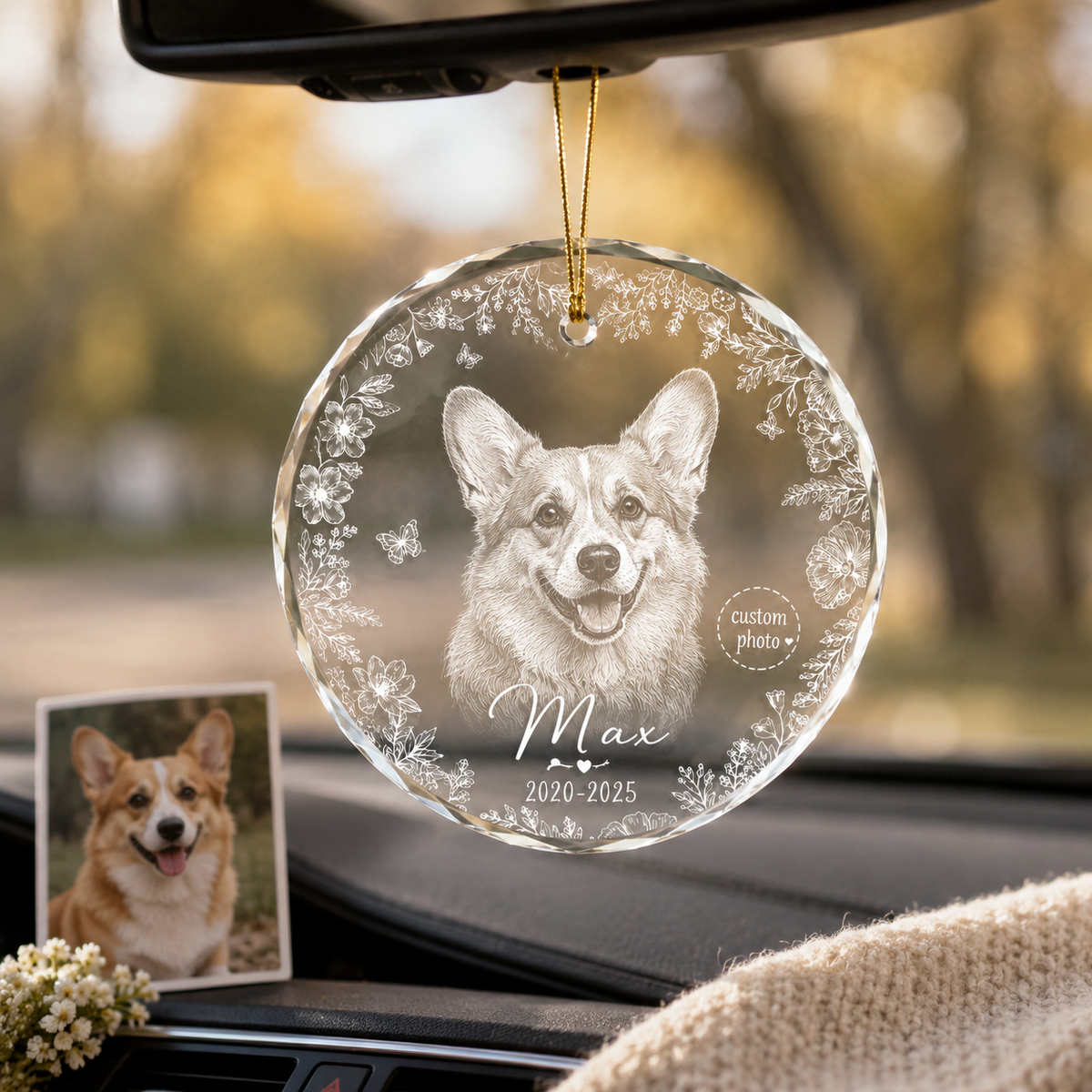 Custom Photo Dog Memorial Style 2