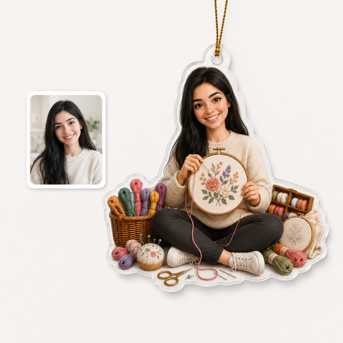 Custom Photo Hobbies Acrylic - Embroidery