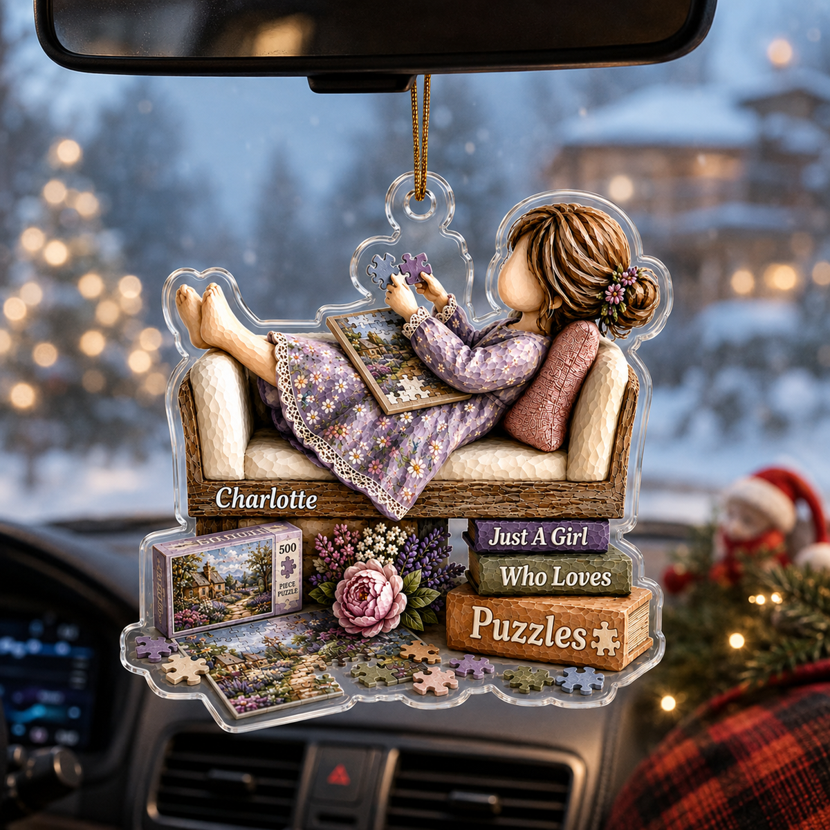 Personalized Just A Girl Hobby Puzzle Lover
