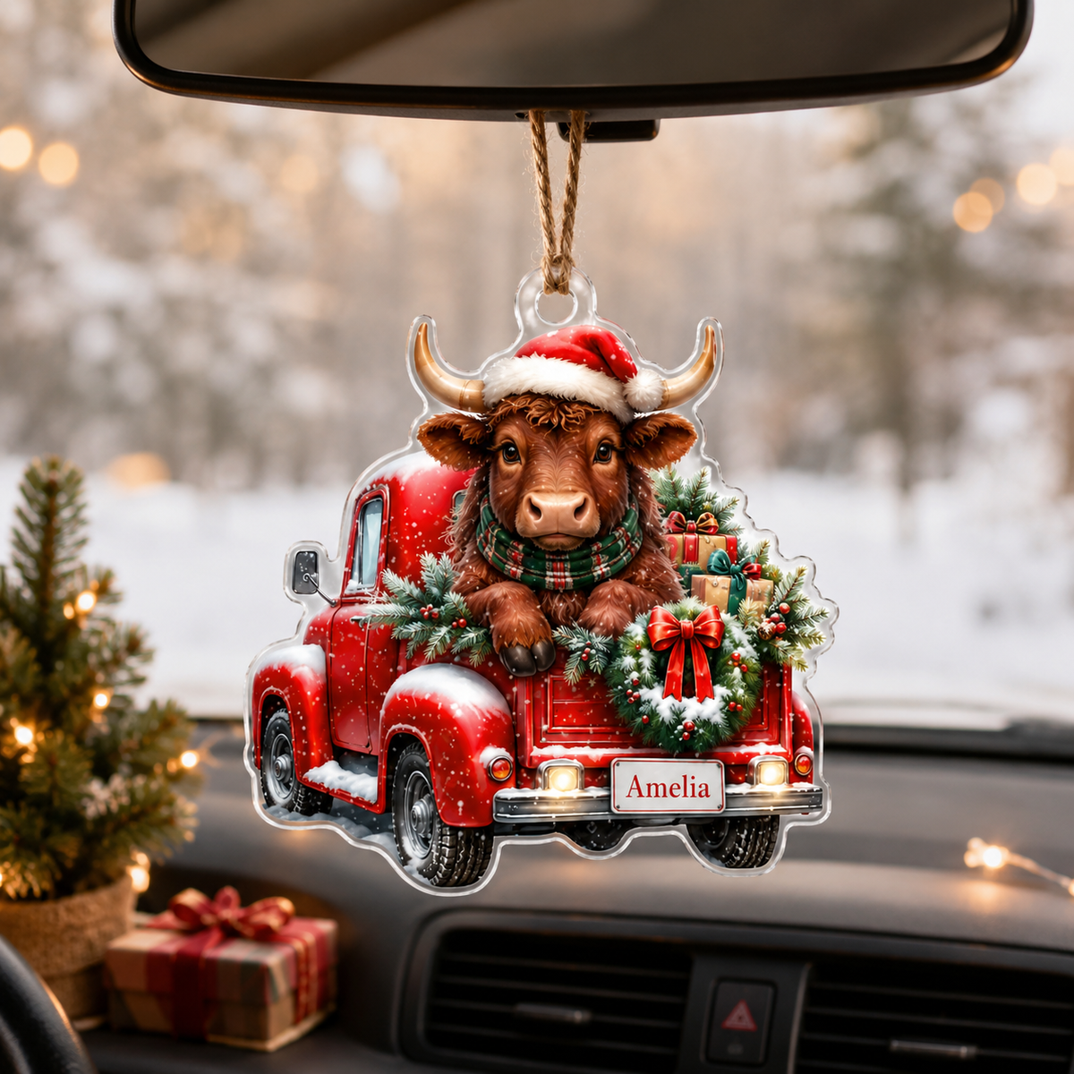 Christmas Farm Bull