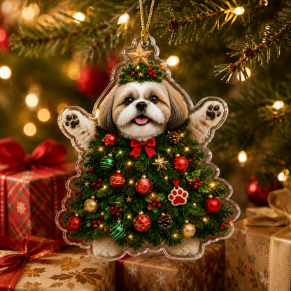 Dog Santa Tree Shih Tzu