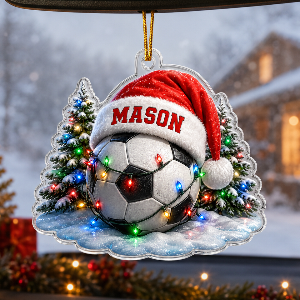 Custom Sports Christmas Acrylic - Soccer