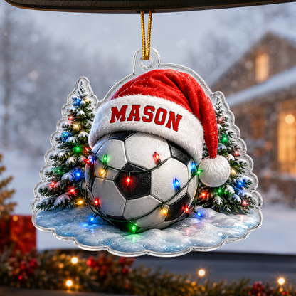Custom Sports Christmas Acrylic - Soccer