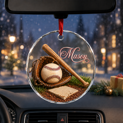 Sports Glass Ornament Baseball