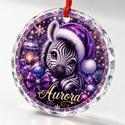 Purple Animal At Christmas Zebra