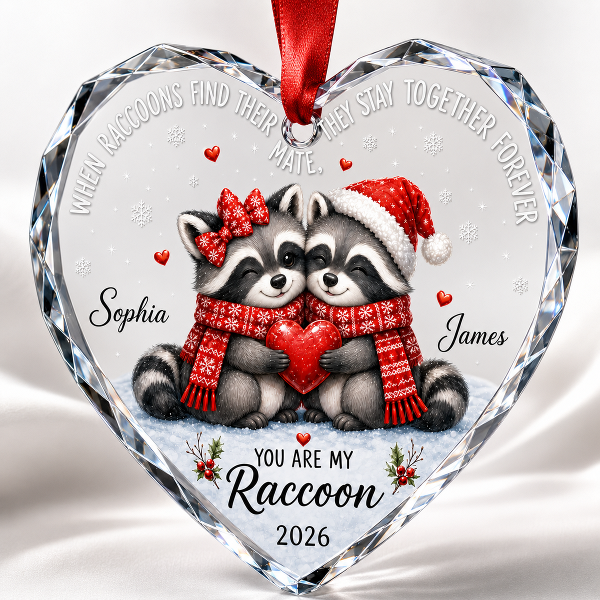 Custom Animal Couple Raccoon