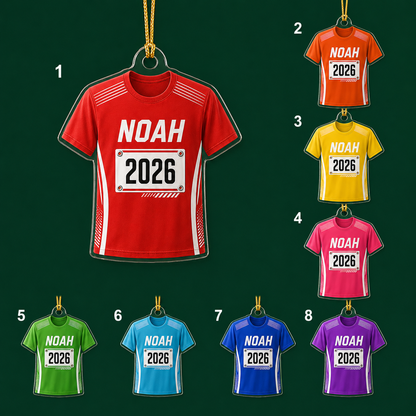 Custom Runner Acrylic - Race Bib Shirt