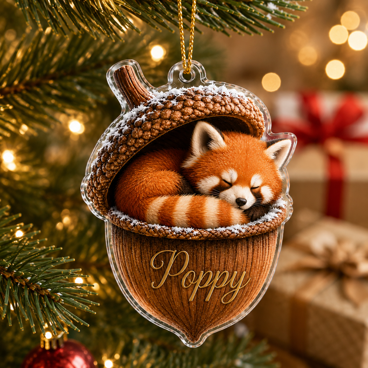 Animal Tree Decor Acrylic Red Panda