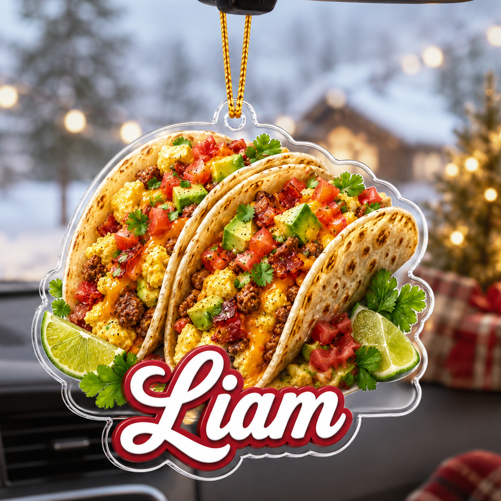 Breakfast Custom Name Tacos Acrylic
