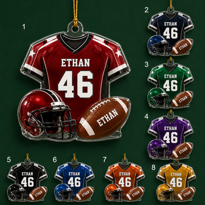 American Football Custome Name Acrylic Style 8