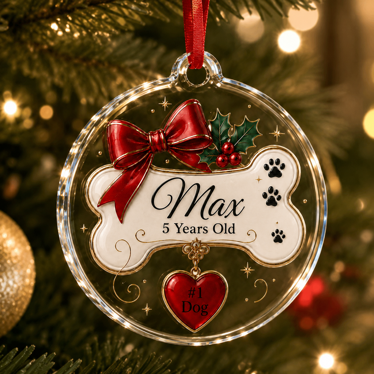 Custom Name Dog With Name And Bone