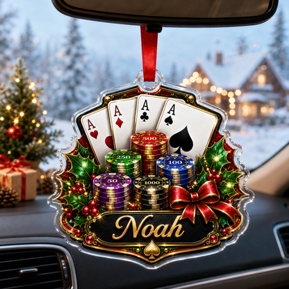 Pocker Custome Name Acrylic Christmas Pocker