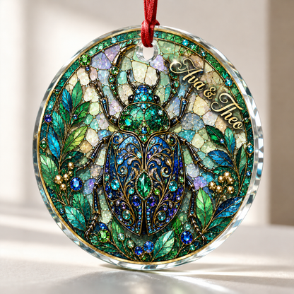 Custom Name Glass Animal Beetle