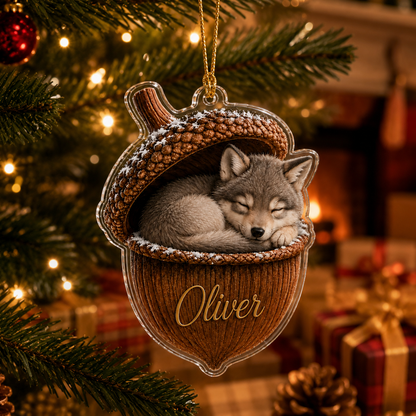 Animal Tree Decor Acrylic Wolf