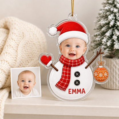 Custom Photo Baby Snowman